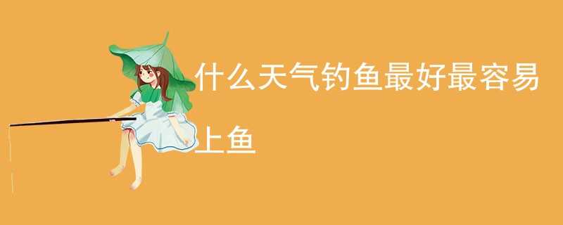 什么天气钓鱼最好最容易上鱼