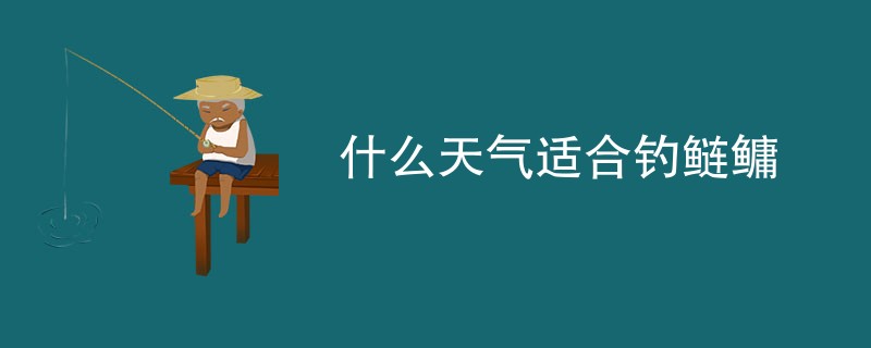 什么天气适合钓鲢鳙